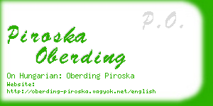 piroska oberding business card